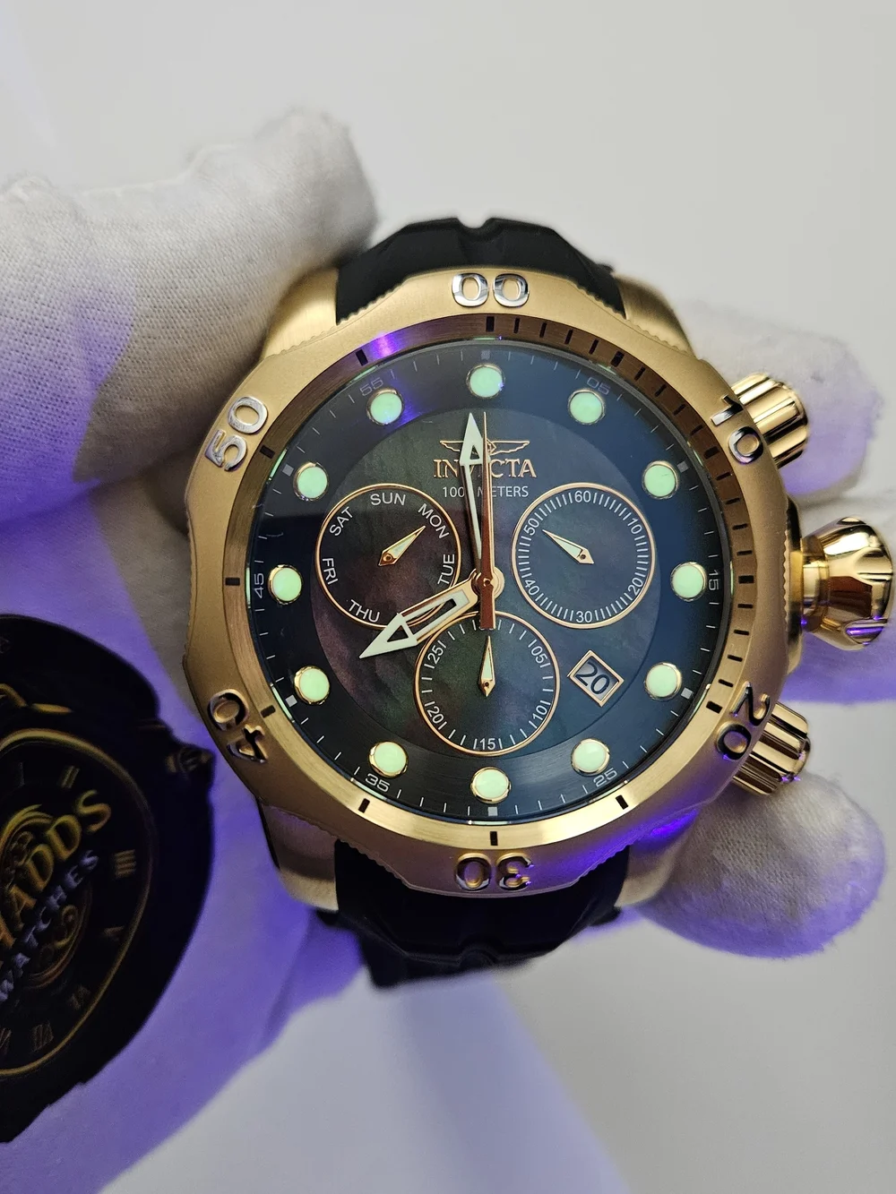 Invicta Reserve Venom 29761 Gold Tone 53.7mm Chronograph Men's Watch.